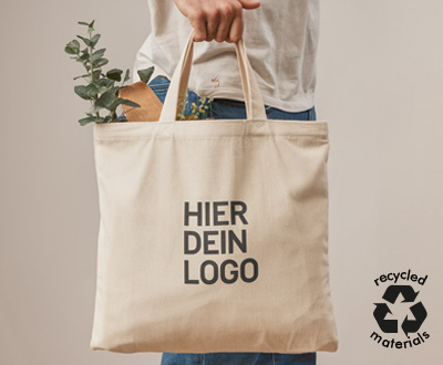 Stofftaschen aus recycleten Materialien günstig bedrucken